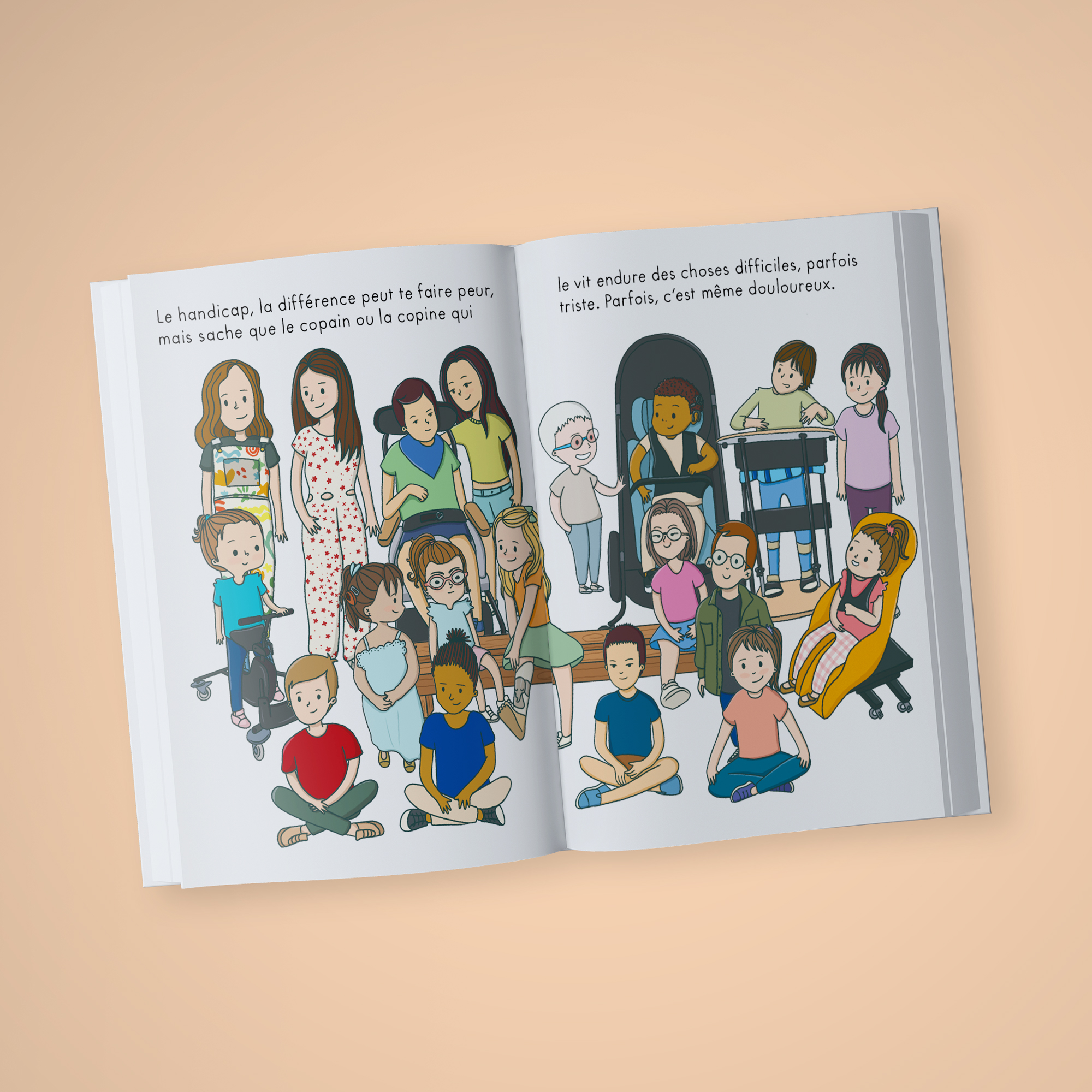 Livre on est ensemble, pour sensibiliser à l'inclusion des enfants en situation de handicap